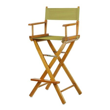 Casual Home 230-05-021-100 30 in. Directors Chair Honey Oak Frame with Olive Canvas 230-05/021-100
